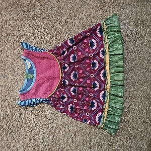 EUC Matilda Jane Top with Floral Stripes and Owl prints